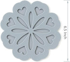 Set of 4 Silicone Trivet Mat - Hot Pot Holder Hot Pads for Table & Countertop - Trivet for Hot Dishes - Non-Slip & Heat Resistant Modern Kitchen Hot Pads for Pots & Pans, Teal
