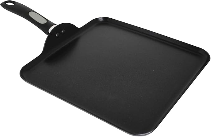 Mirro A79713 Get A Grip Aluminum Nonstick Griddle Cookware, 11-Inch, Black