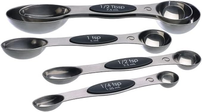 PrepWorks 5pc Measuring Spoons Set – Stainless Steel, Accurate Measurements for Cooking and Baking, Easy-to-Read, BPA-Free