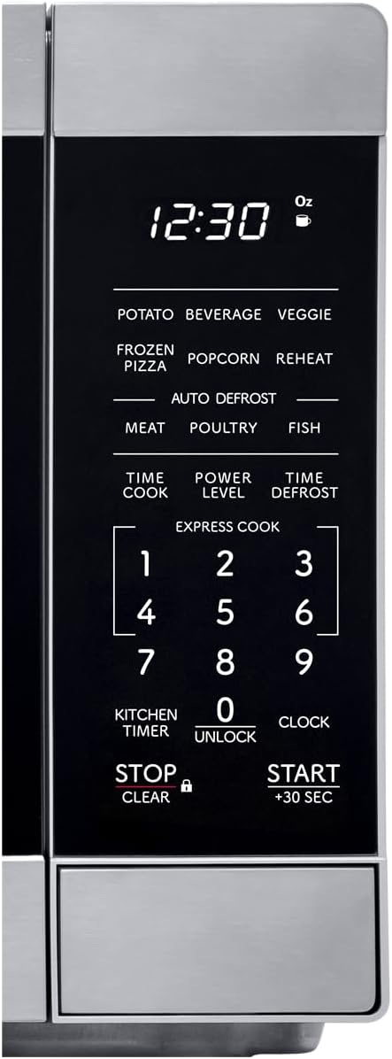 SHARP Compact Countertop Microwave Oven with Removable 10" Carousel Turntable, 700 Watt, 0.7 Cubic Feet, Stainless Steel