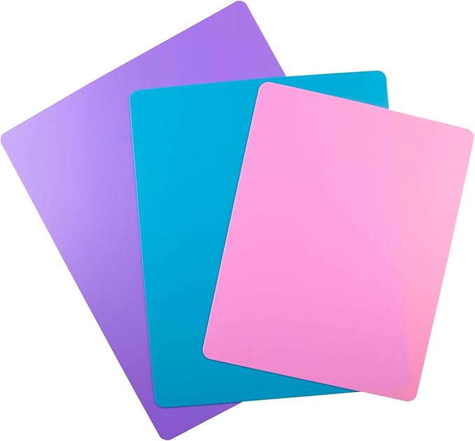 3 Pieces Flexible Cutting Board mats, Plastic Cutting Boards for Kitchen Cooking, Cutting board sheets for Meat and Vegetables, Dishwasher Safe