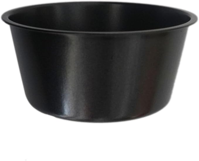 Muffin Pan Individual, 6Pcs Jumbo Muffin Tin Set, Nonstick Round Cupcake Pan for Baking Muffins, Popover, Egg Tarts, Quiche - Carbon Steel, Black