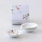 Narumi 96010-23303PAZ Lucy Garden Bowl & Plate Set, 6.3 inches (16 cm), Berry Pattern, Set of 5 Patterns, Cute, Relief, Wedding Gift, Microwave Safe, Dishwasher Safe, Gift Box Included, Wrapped