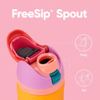 Owala FreeSip Insulated Stainless Steel Water Bottle with Straw for Sports, Travel, and School BPA-Free Sports Water Bottle, 24 oz, Tropical