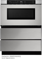SHARP SMD2440JS Microwave Drawer Oven, 24-inch, 1.2 Cubic Feet, 950 Watt, Angled Touch Control Panel, Stainless Steel