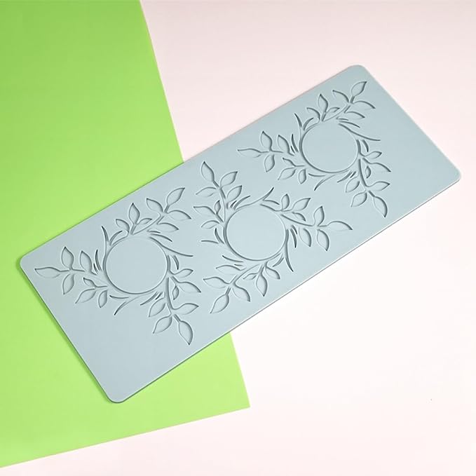 TUKE Leaf Molds Silicone Fondant Molds 3D Ring Leaf Flower Chocolate Molds, Silicone Molds for Baking, Sugar Craft, Wax, Gum Paste, Cupcakes, Clay (Flower_12.08x4.92x0.12inch)