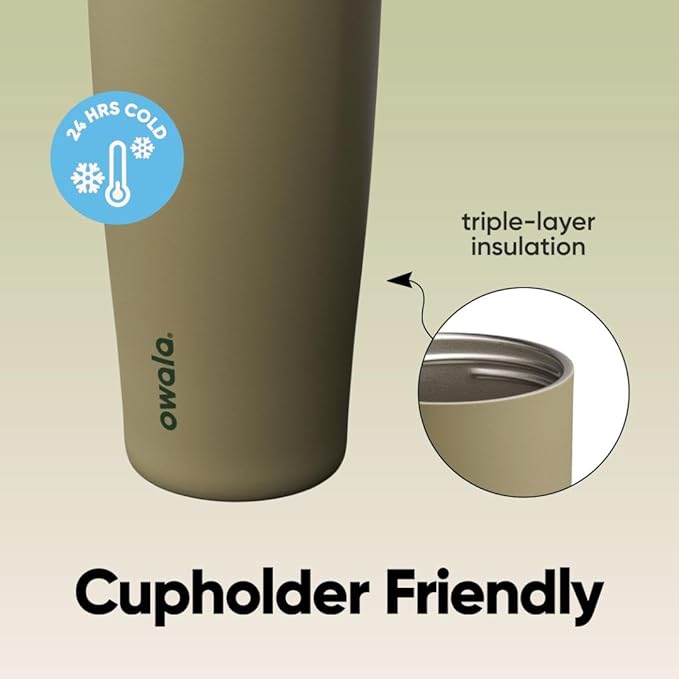 Owala FreeSip Sway Insulated Stainless Steel Water Bottle with Two-Way Spout, Built-In Straw and Bucket Handle, Made for Travel, School, and Sports, 40oz, BPA Free, Leak Proof, Off Road