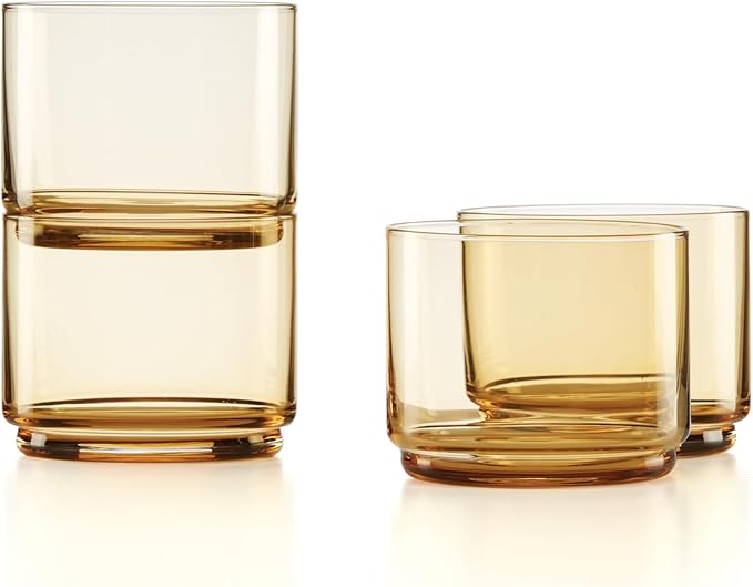 Lenox Tuscany Classics 4Pc Short Glasses, 1.10, Orange