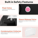 Sweetcrispy 16-in-1 Electric Pressure Cooker 8QT, 12-Preset Multi Cookers with Ceramic Pot, Slow Cook Rice Steamer Sauté Soup Yogurt Maker and More, Recipe Book