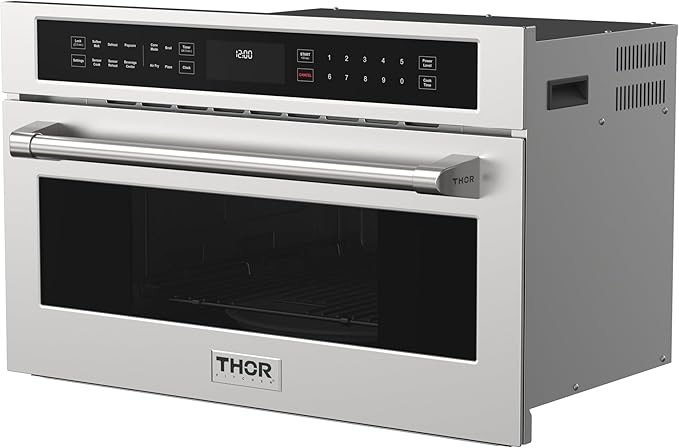 Thor Kitchen 30 Inch Built-In Air Fry Microwave Oven with Drop-Down Door