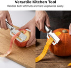 Multi-Functional Vegetable Peeler for Kitchen, 2026 New Vegetable Peeler with Wooden Handle and Bottle Opener, 2 in 1 Stainless Steel Kitchen Tool for Fruit Apple Potato Pumpkin Slicer (black, 1PCS)