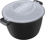Professional Large Micro Cookware 3 Quart, Microwave Rice Cooker, Microwave Steamer for Vegetables, Safe as Mixing and Serving Bowls, Food Storage Container, Cooker for Microwave- BPA Free, Dishwasher Safe