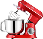 Kitchen in the box Stand Mixer, 900W 7.5QT Kitchen Electric Mixer, 6-Speed Tilt-Head Food Mixer for Baking with Dough Hook,Wire Whip,Beater (Red)