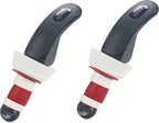 Zyliss Easy Seal Bottle Stoppers - Dishwasher-Safe, Leak-Proof Champagne and Wine Stoppers for Home Bar Accessories - Reusable Corks for Wine, Beverages, Oil & Vinegar - 6 Pieces - Red & Grey