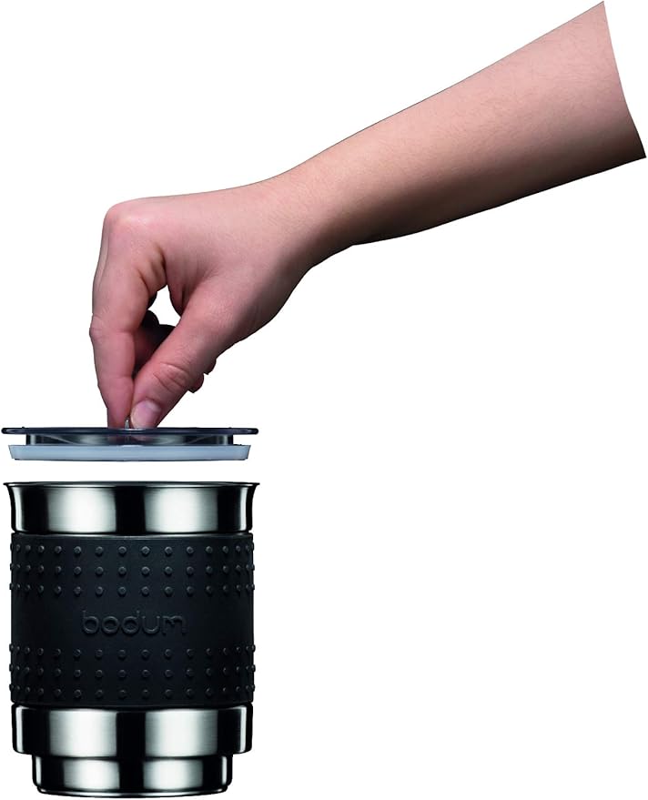 Bistro 13.5oz Bistro Barista Electric Milk Frother, Automatic Temperature Control, Boil-Dry Protection, Black
