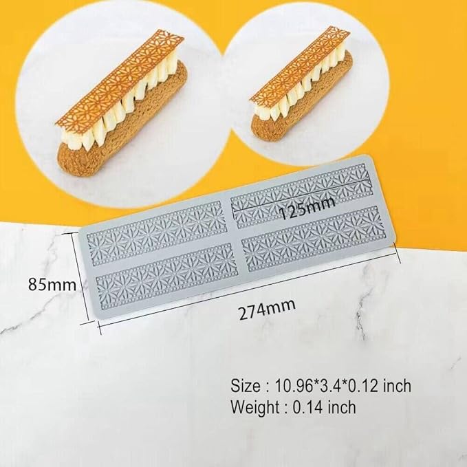 3D Hollow Leaf Fondant Lace Mold Multi Leaves Flower Candy Mold Chocolate Sugar Craft Cake Decoration Cupcake Top (G Flower_10.96 * 3.4 * 0.12inch)