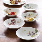 Narumi 96010-23303P Lucy Garden Bowl and Plate Set, 6.3 inches (16 cm), Berry Pattern, Set of 5 Patterns, Stylish, Cute, Relief, Wedding Gift, Microwave Warm, Dishwasher Safe, Gift Box Included