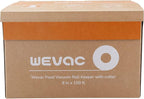 Wevac 8” x 150’ Food Vacuum Seal Roll Keeper with Cutter, Ideal Vacuum Sealer Bags for Food Saver, BPA Free, Commercial Grade, Great for Storage, Meal prep and Sous Vide (8" x 150')