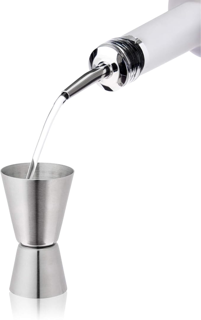 True 7-Piece Barware Set for Mixed Drinks and Cold Brew Cocktails, Includes Boston Cocktail Shaker Tin, Mixing Glass, Jigger, Muddler, Strainer, Bar Spoon, Pour Spout for Home Bar, Bartender Gifts