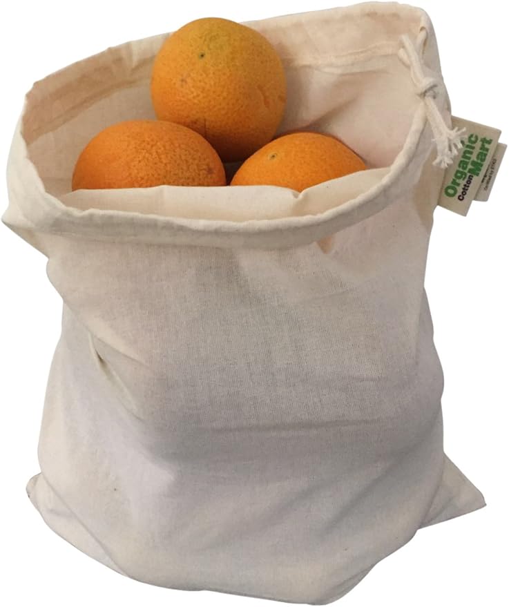 Potato Storage Bags for Pantry - Organic Cotton Potato Sacks - Washable Potato Keeper & Potato Holder with Drawstring - Root Vegetable Storage Sacks for Onion, Potato, Garlic (3 X Large - 14"x18")