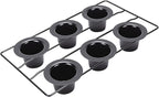 Bewinner 6 Cup Non Stick Popover Pan | Carbon Steel Bakeware for Muffins, Cupcakes & Pudding, Easy, Dishwasher Safe