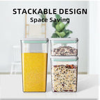 Ankou Airtight Food Storage Container Sets with Lids 6Pcs Pop Containers for Kitchen Pantry Organization BPA-Free Stackable Kitchen Storage Containers for Cereal Flour Sugar (0.5, 1.2, 1.8qt)*2