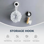 Suction Cup Hooks for Wreaths on Glass, 2025 New No Drill Suction Cup Hooks for Shower, Wreath Hanger Holder for Front Door, Upgraded Towel Hooks for Window Bathroom Mirrors (1, Black)