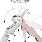 HYZ 2-Pack Wine Opener Waiter Corkscrew, Professional Wine Key for Servers, Bartender with Foil Cutter, Manual Wine Bottle Opener Double Hinged (Dark Pink)