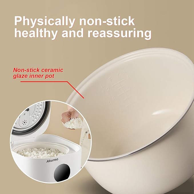 3L Healthy Low Carb Rice Cooker, Low Sugar Digital Steamer,Porridge,Soup,Quick Rice,White Rice,Stainless Steel Filter Basket，5 Cooking Functions,24H Timer & Auto Keep Warm