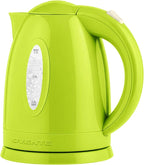 OVENTE Electric Kettle, 1.7L Fast Boiling Water Heater for Coffee or Tea, BPA Free with Water Level Gauge, Auto Shut-Off, Boil-Dry Protection, Indicator Light and Removable Filter, Green KP72G