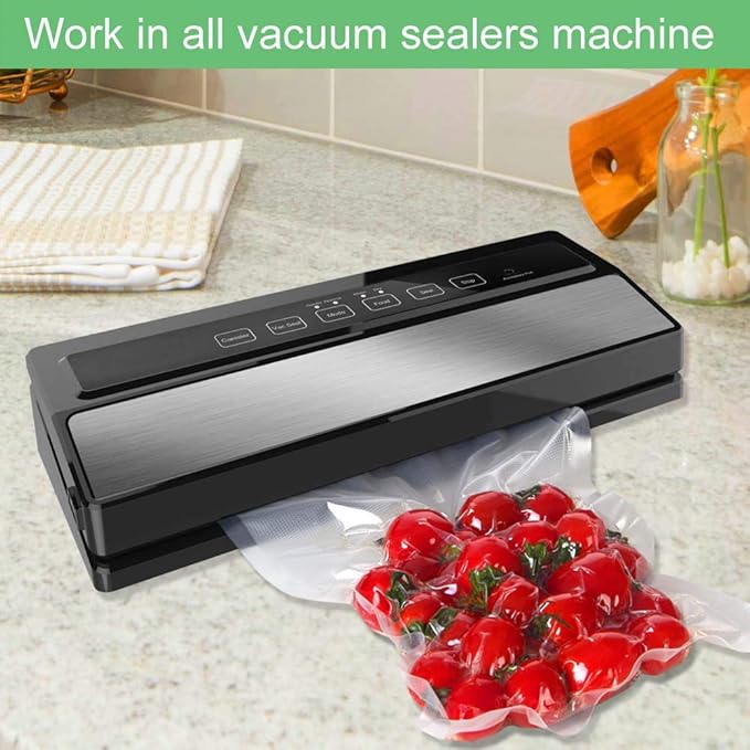 O2frepak 4Pack 8x50 Rolls (Total 200Feet) Vacuum Sealer Bags Rolls with BPA Free,Heavy Duty Vacuum Sealer Storage Bags Rolls,Cut to Size Roll,Great for Sous Vide