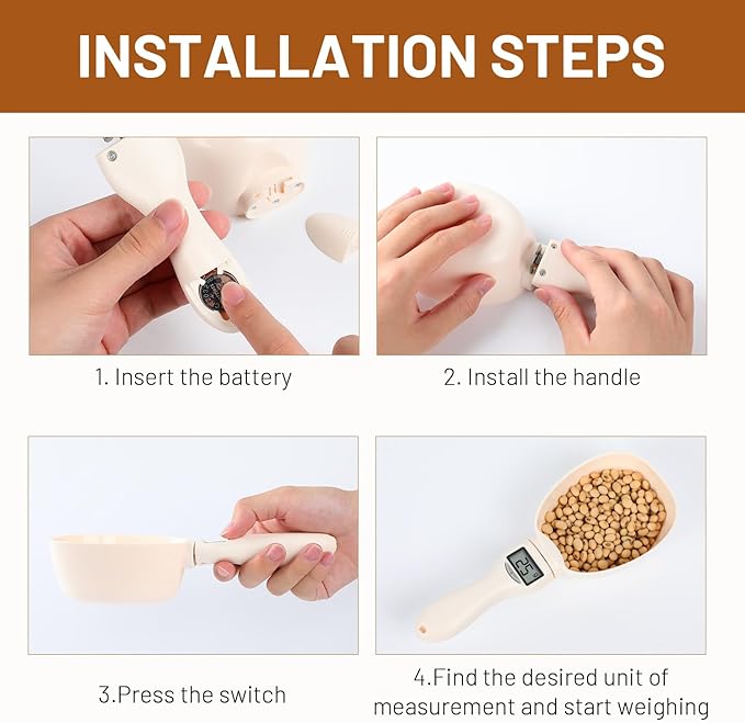 Digital Measuring Spoon Scale, Accurate Electronic Measuring Spoon with Conversion, Polygons Electric Measuring Spoon with LCD Display, for Weighing Baking Cooking