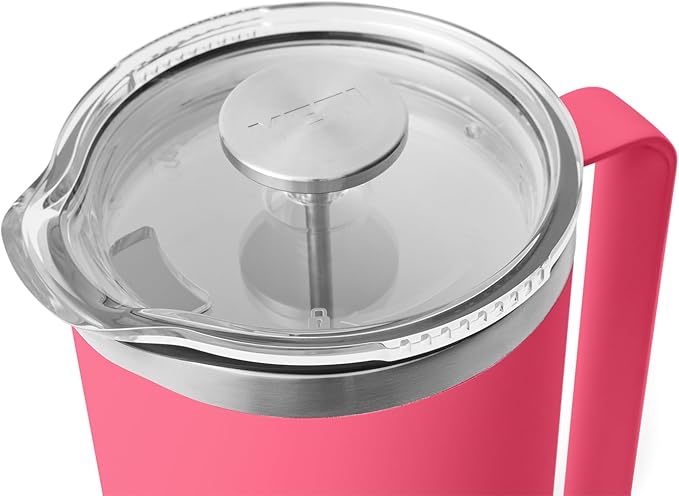 YETI Rambler 64 oz. French Press Coffee Maker, Tropical Pink