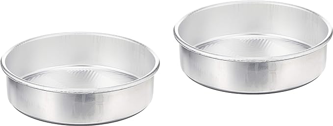 Nordic Ware Prism 9-Inch Round Cake Pan, 2-Pack, Natural
