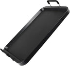 Non-Stick Aluminum Stove Top Flat Griddle, Warp-Resistant Double Burner Griddle Pan for Glass and Gas Stove, Great for Breakfast and Camping Indoor or Outdoor Size 17" x 10.5"