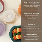 Silicone Multi-Steamer Made in Korea Microwave Steamer for Cooking & Reheating BPA-Free Flexible & Durable (Luna Purple, 30.44 fl oz)