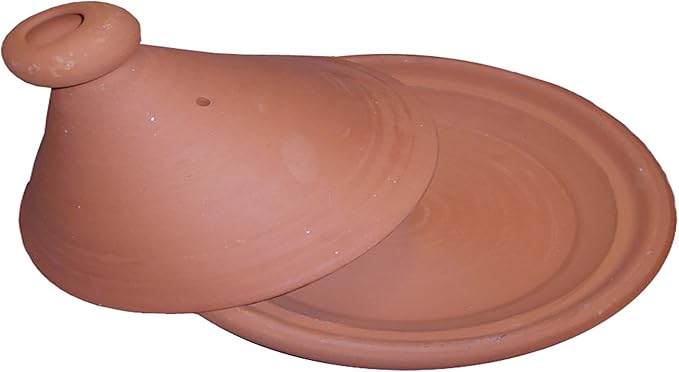 Moroccan X-Large Lead Free Cooking Tagine None Glazed 13 Inches in diameter Authentic Food