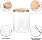 YUNCANG Glass Storage Jars,2 PACK -108oz/3200ml Clear Glass Food Storage Containers with Airtight Bamboo Lid Stackable Kitchen Canisters for Candy,Cookie,Rice,Sugar,Flour,Pasta,Nuts and Spice Jars