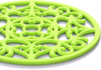 ME.FAN Trivets for Dishes/Pots/Pans, 3 Pcs Silicone Mats, Flexible/Durable/Non Slip Hot Pads to Protect Table and Counter Top (Green)