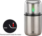 DR MILLS DM-7452 Electric Coffee Grinder,Spice Grinder Electric and Chopper,Detachable Cup, Diswash Free, Blade & Cup Made with SUS304 Stainless Steel