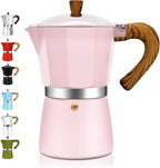 6 Cup Aluminum Espresso Stovetop Moka Pot Express Coffee Maker Percolator Italian Classic Mocha Coffee Machine for Italian and Cuban Cafe Brewing for Home & Camping 300ml 10oz