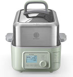 BUYDEEM G553 5-Quart Electric Food Steamer for 2-4 Servings, One Touch Vegetable Steamer for Cooking, Digital Multifunctional Steamer, Quick Steam, Stainless Steel Steamer Tray, No Stew Pots Included