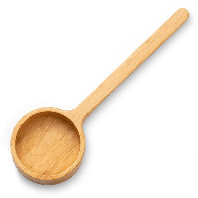 Bamboo Wooden Coffee Scoop Long Handle Measuring Scoop for Jars