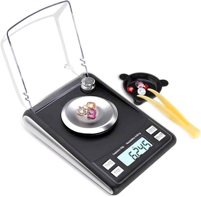 Fuzion Milligram Scale 50/0.001g, Mg Scale with 20g Cal Weight, Micro Scale, Powder Scale for Reloading