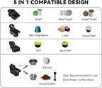 Multi-Capsule Coffee Maker, Hot/Cold Coffee Maker, Milk, ESE Pod Ground Coffee, Cafeteria, 19 Bar, 5 in 1 (Color : H2B WH, Size : CHINA_UK)