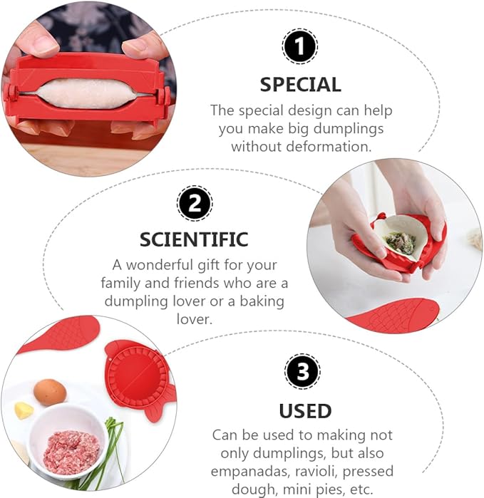 Dumpling Skin Maker Set 4pcs Plastic Dumpling Press Molds Kitchen Gadget and Wrappers Cooking Tool for Family Use