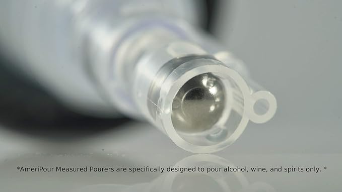 Measured Pourer - Liquor Bottle Pourers - Collared -(3pk) Made 100% In The USA. Bar Spouts That Don't Leak - No Cracks, Just A Perfect Cocktail Pour Everytime. Great for Wine Too! (1.25oz)