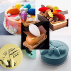 OCPO KITCHEN Quenelle Silicone Mold for Baking Mousse Cake, Fruit French Dessert, Pastry, Chocolate, Pudding, Jelly, Ice Cream, Quenelle Mold (12-Cavity)