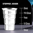 SKY FISH Barware Set 3-Piece Stainless Steel Bartender Kit - Cocktail Shaker, Jigger with Measurements, Hawthorn Strainer - Suit for Home Bars & Professional Mixologists