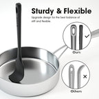 ChefAide 4 Pieces Silicone Spatula Set, Food Grade Rubber Spatula, Upgrade Strong Handle with Ergonomic Grip, Heat Resistant Up to 600°F for Nonstick Cookware, Cooking Baking Mixing